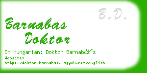 barnabas doktor business card